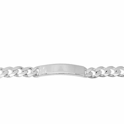 Sterling Silver ID Bracelet, 9.3mm Curb Link