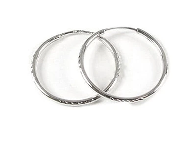 10K White Gold Sleeper Earrings