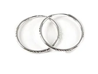 10K White Gold Sleeper Earrings