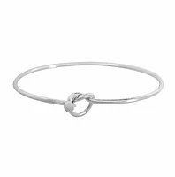 Sterling Silver, Smooth Knot End Style Bracelet