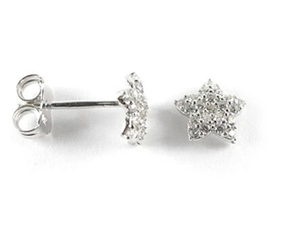 10K Gold C.Z Star Stud Earrings