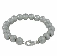 Sterling Silver, 10mm Ball Bead Bracelet