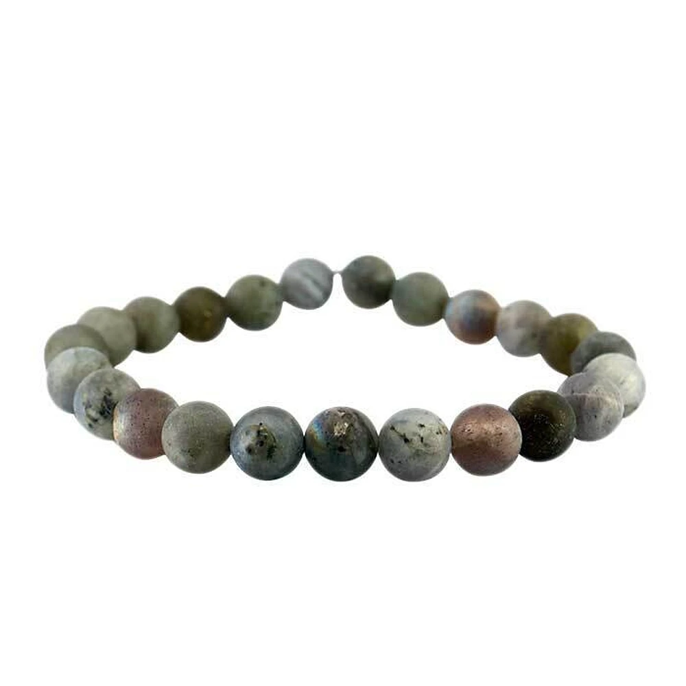 Frosted Labradorite Elastic Bracelet 6mm & 8mm