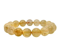 Golden Rutilated Quartz Elastic Bracelet