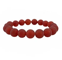 Frosted Carnelian Elastic Bracelet 6, 8 & 10mm