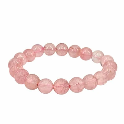 Mozambique Rose Quartz Elastic Bracelet 6, 8 & 10mm