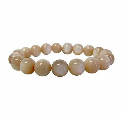 Pink Moonstone Elastic Bracelet 6, 8 & 10mm