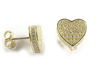 10K Yellow Gold C.Z Stud Earrings