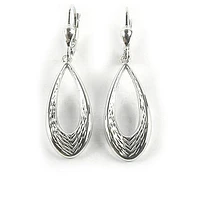 10K White Gold Dangle Earrings