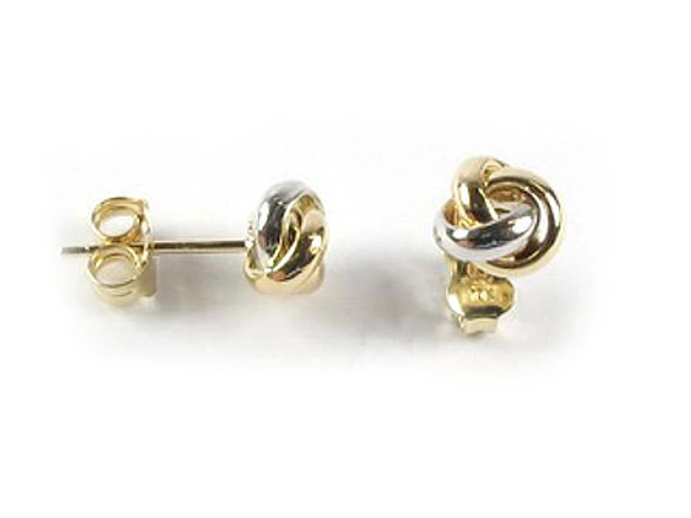 10K Yellow Gold Knot Stud Earrings