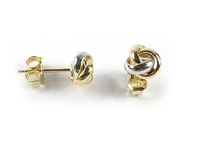 10K Yellow Gold Knot Stud Earrings