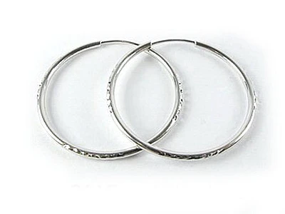 10K White Gold Shimmer Cut Sleeper Earrings