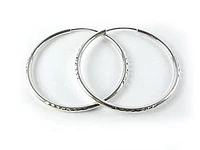 10K White Gold Shimmer Cut Sleeper Earrings