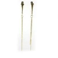 10K Gold Polished Dangle Earrings