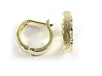 10K Yellow Gold Shimmer Cut Lever BackEarrings