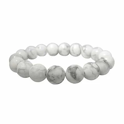 White Howlite Elastic Bracelet