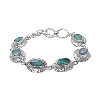 Sterling Silver Free Form Shape Gemstone Bracelet