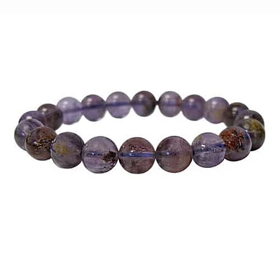 Purple Phantom Quartz Elastic Bracelet