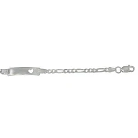 Sterling Silver ID Bracelet With 2.9mm Figaro Link