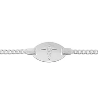 Sterling Silver Medical Bracelet With 3mm Figaro Link