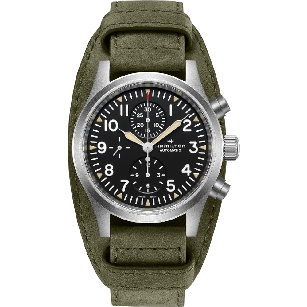 Khaki Field Auto Chrono Black Dial 44MM Automatic H71706830