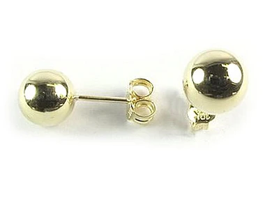 10K Yellow Gold Ball Stud Earrings