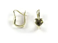 10K Gold Polished Heart Earrings