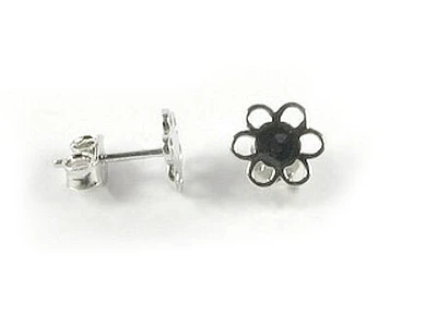 10K Gold Polished Flower Stud Earrings