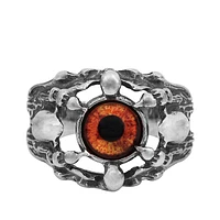 Sterling Silver, Dragon Claw Eye Ring, 18mm Width