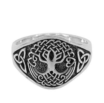 Sterling Silver, 16mm Celtic Tree Of Life Ring