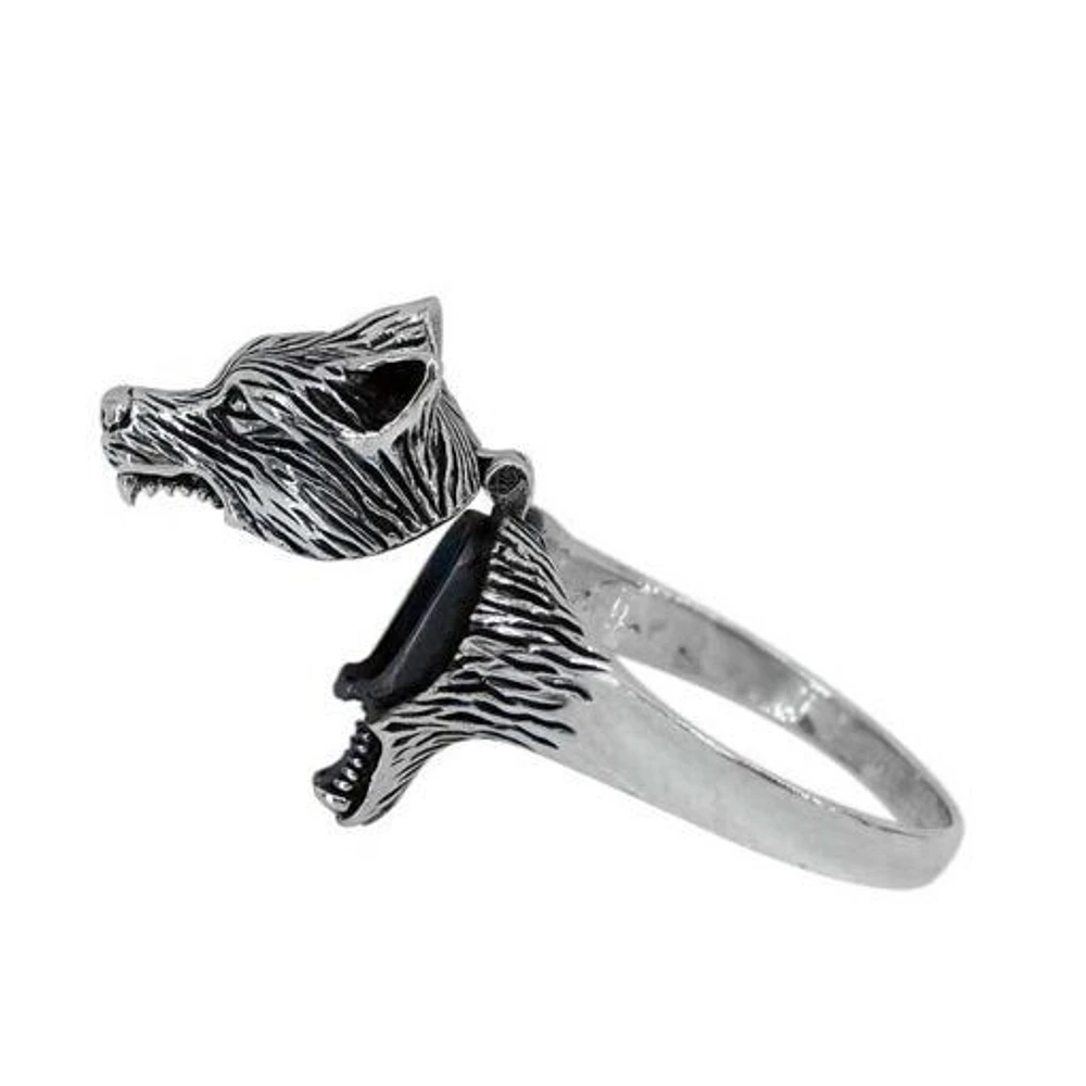 Sterling Silver, 17mm Poison Wolf Ring