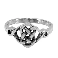 Sterling Silver, 10X16mm Celtic Knot Ring, 2mm Band