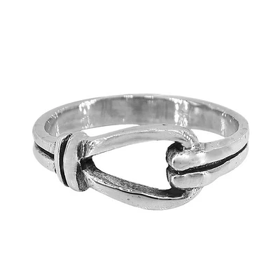 Sterling Silver, 8mm Loop Ring With Double Band