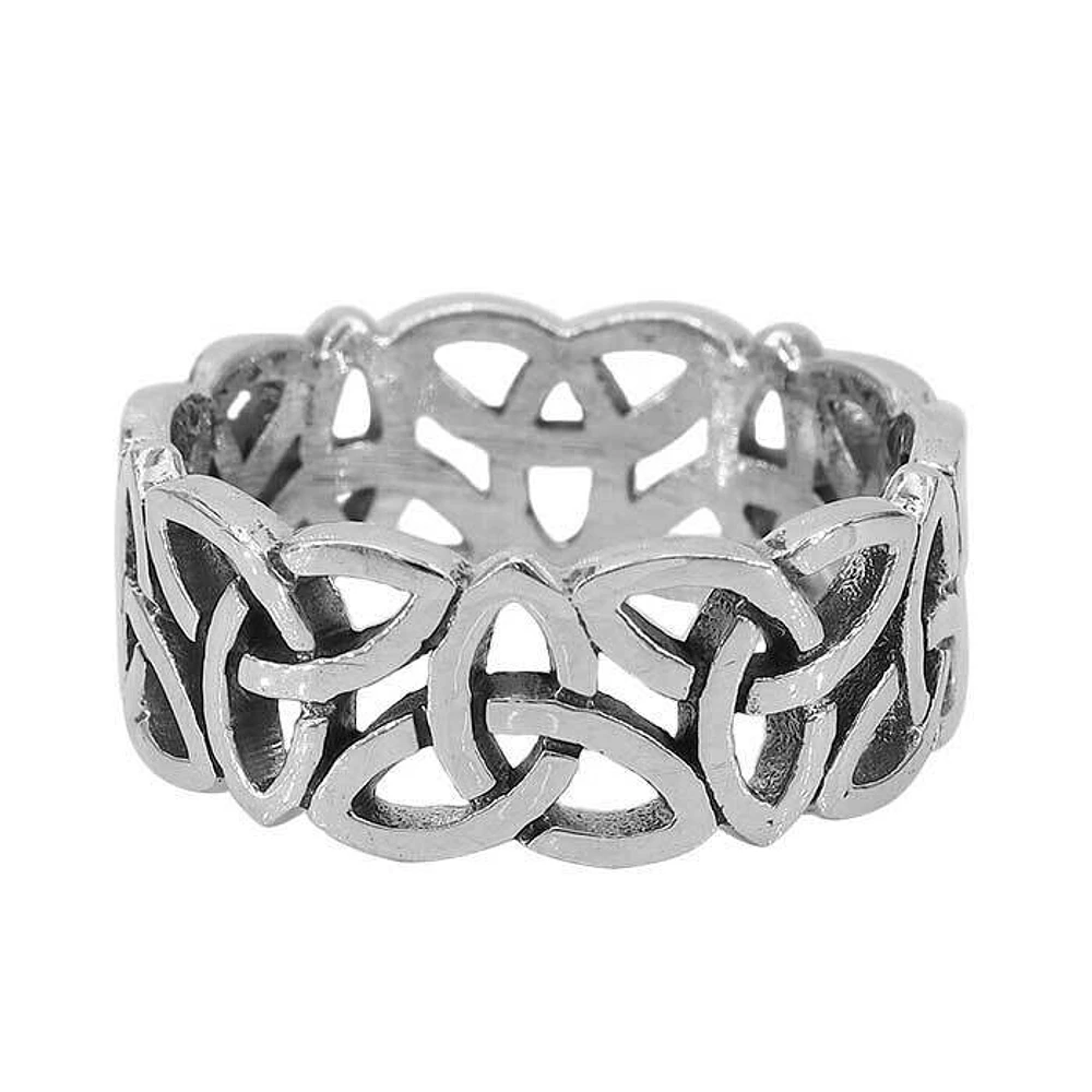 Sterling Silver, 8mm Celtic Knot Band