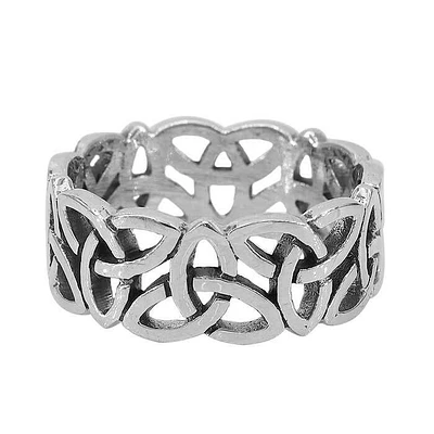 Sterling Silver, 8mm Celtic Knot Band