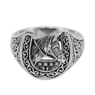 Sterling Silver, 16mm Horseshoe Ring