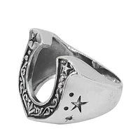 Sterling Silver, 24X27mm Horseshoe Ring