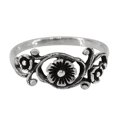 Sterling Silver, Flower Ring