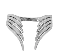 Sterling Silver With Rhodium, Double Wing Ring, 16mm Width