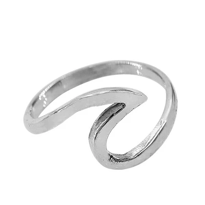 Sterling Silver, 12mm Wave Ring