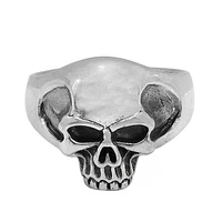 Sterling Silver, Skull Head Ring, 17mm Width