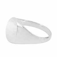 Sterling Silver, Oval Signet Ring, 13X15mm Face