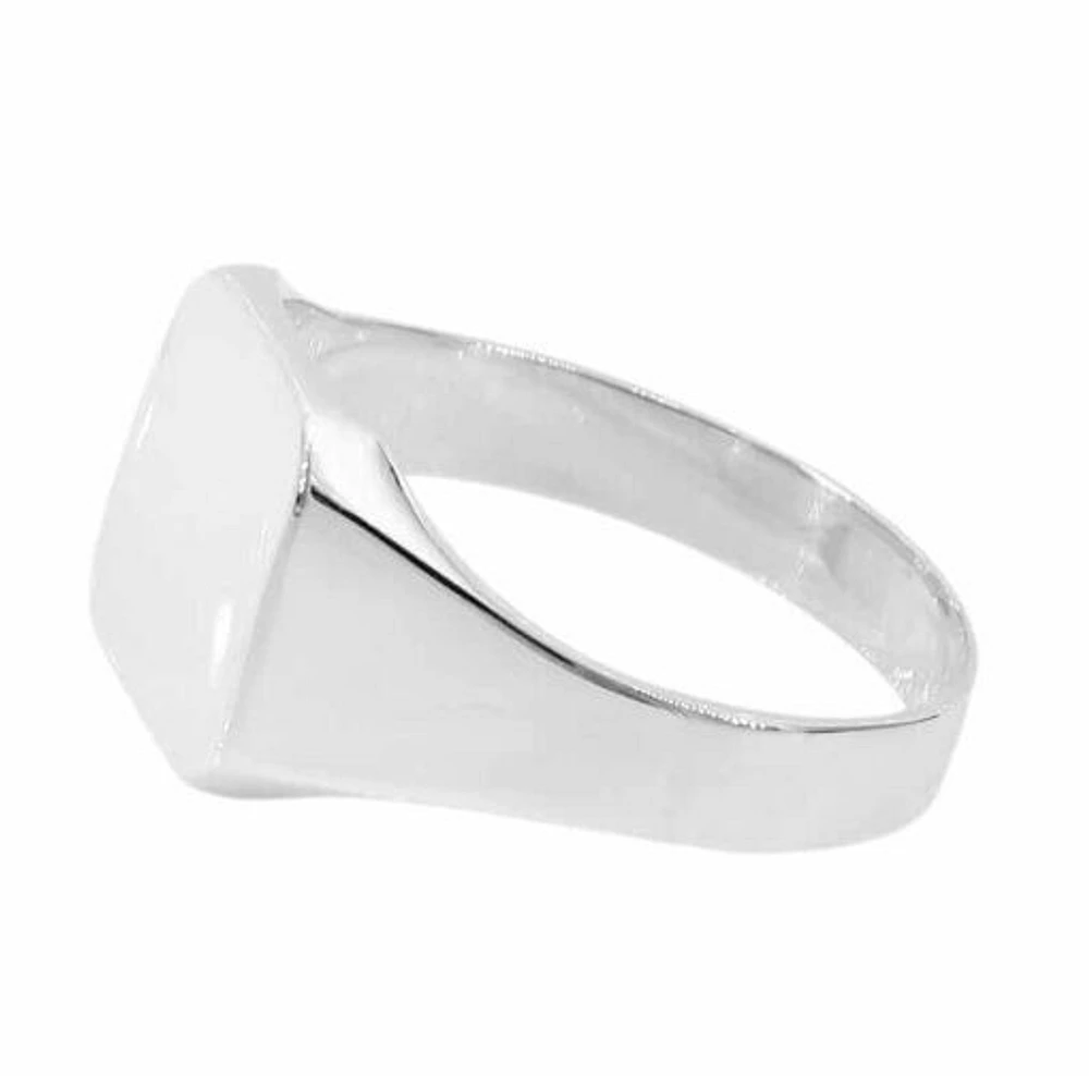 Sterling Silver, Square Signet Ring