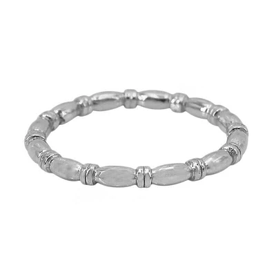 Sterling Silver With Rhodium, 3.5mm Stackable Ring