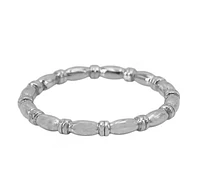 Sterling Silver With Rhodium, 3.5mm Stackable Ring