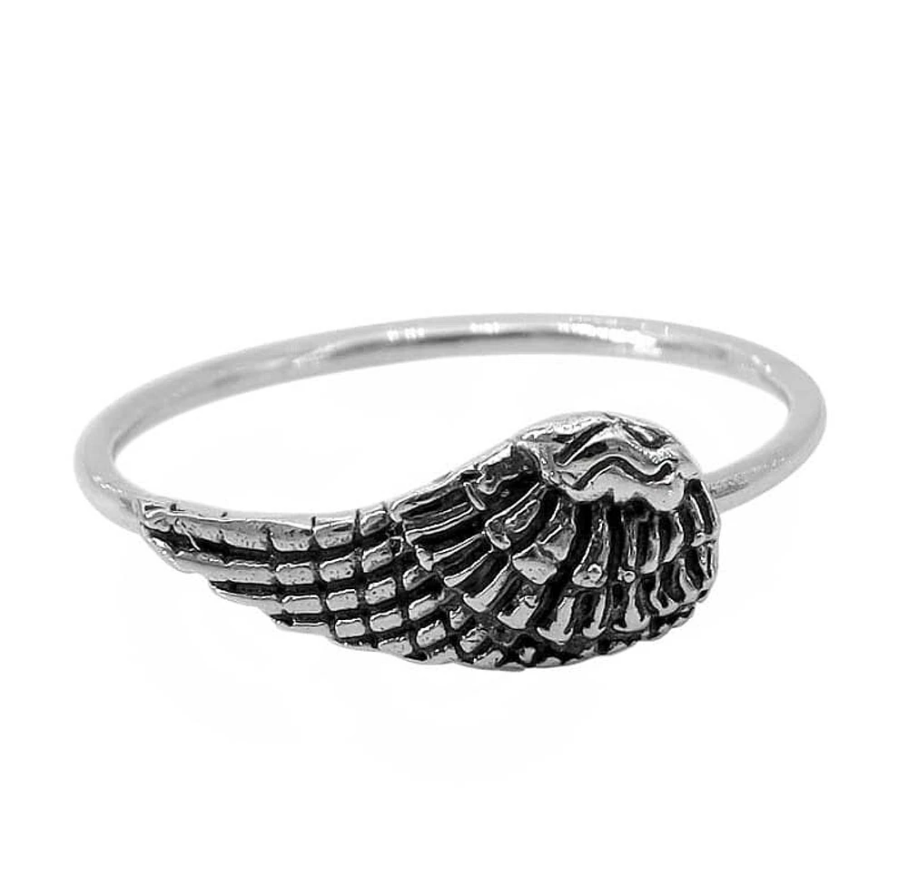 Sterling Silver, 16X7mm Wing Ring, 2mm Band