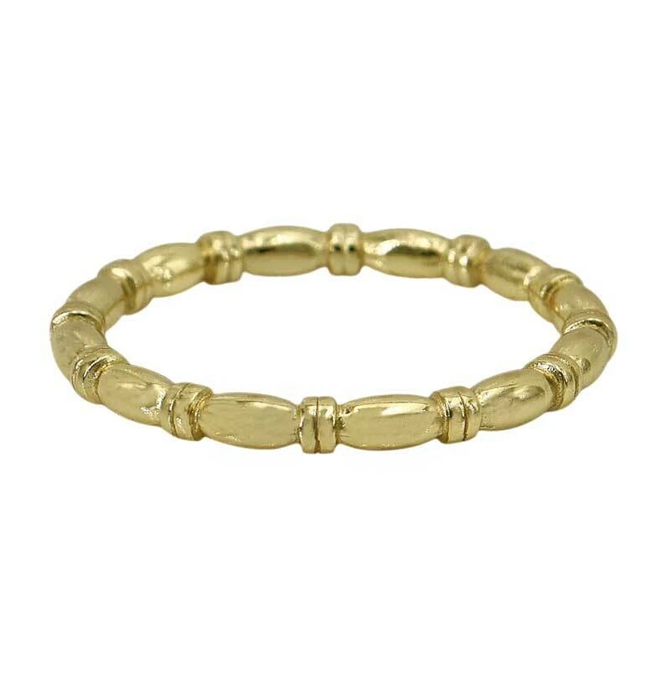 Sterling Silver With Gold, 3.5mm Stackable Ring