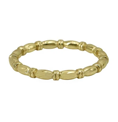 Sterling Silver With Gold, 3.5mm Stackable Ring