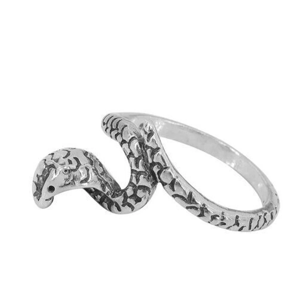 Sterling Silver, Snake Ring, 15mm Width