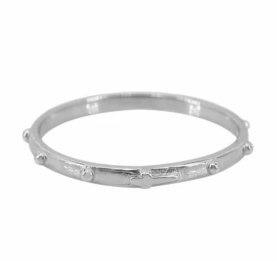 Sterling Silver, Rosary Ring, 2mm Width